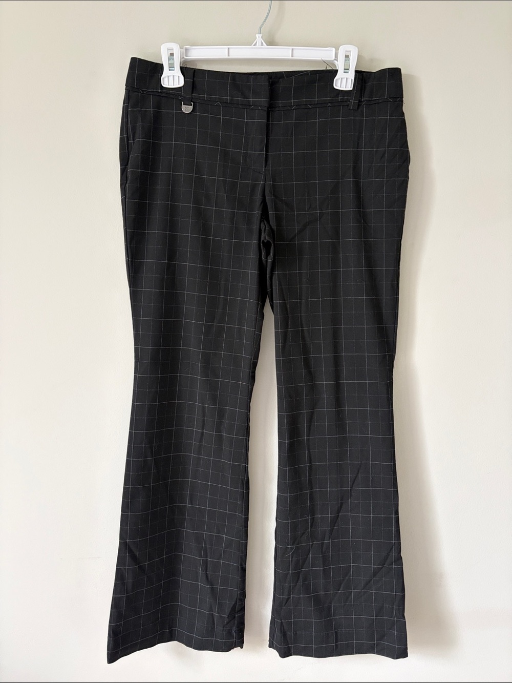 New York & Company Black Windowpane Trousers with NY&Co Accent